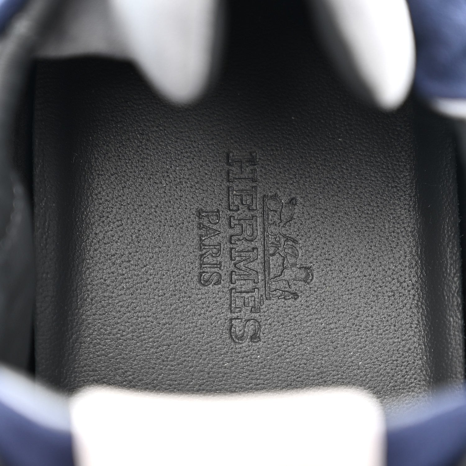 Hermes Suede Goatskin Jet Sneakers 38 Marine Gris Orage 8 of 9