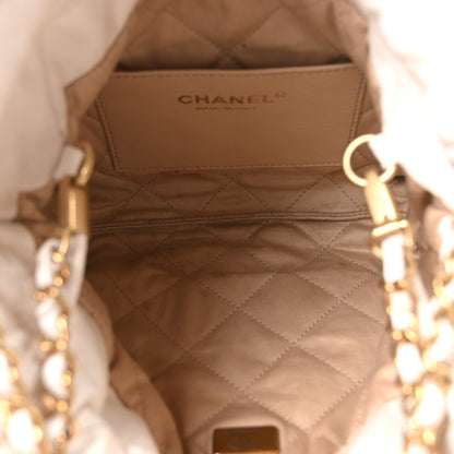 Chanel Shiny Calfskin Quilted Mini Chanel 22 White 4 of 9