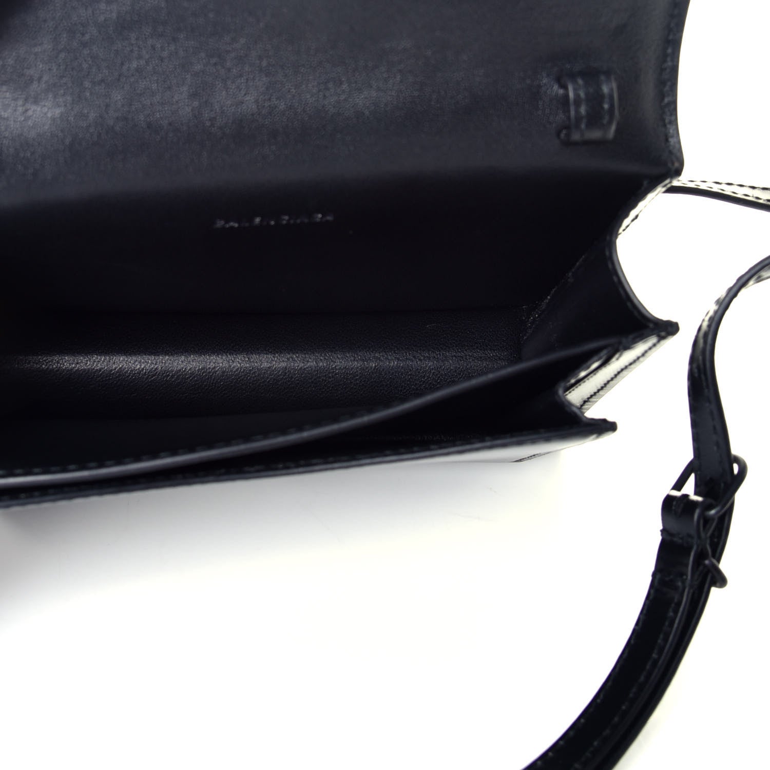 Balenciaga Shiny Box Calfskin Monochrome XS Sharp Belt Bag Black 5 of 8