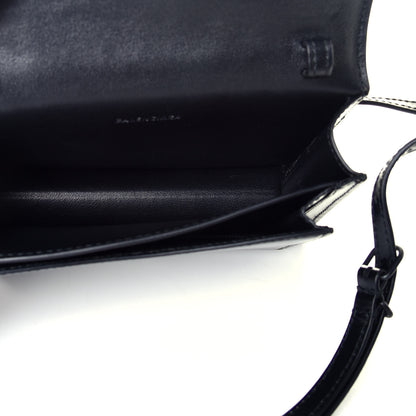 Balenciaga Shiny Box Calfskin Monochrome XS Sharp Belt Bag Black 5 of 8