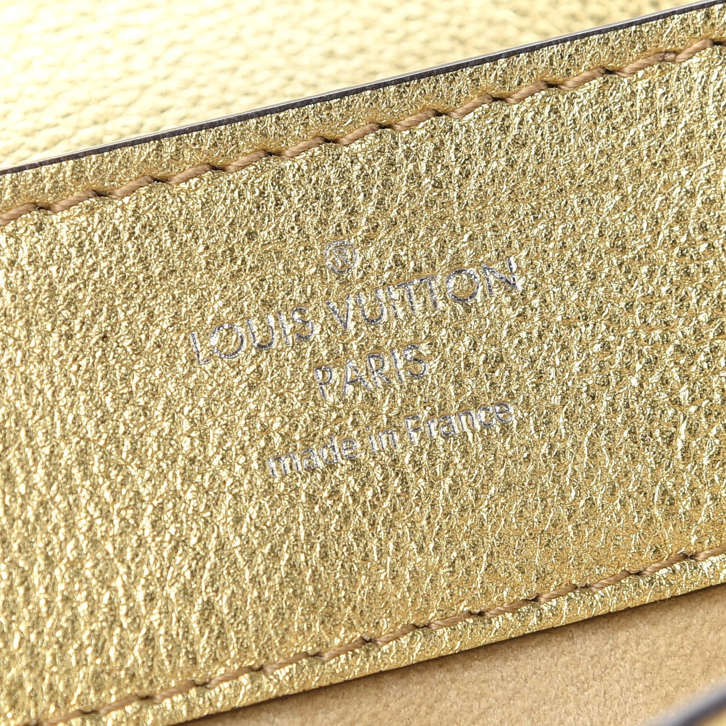 Metallic Calfskin Lockme Mini Backpack Gold