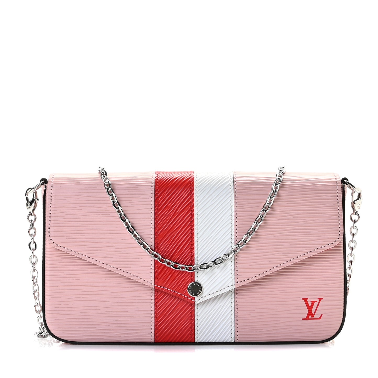 Epi Pochette Felicie Rose Ballerine Stripe