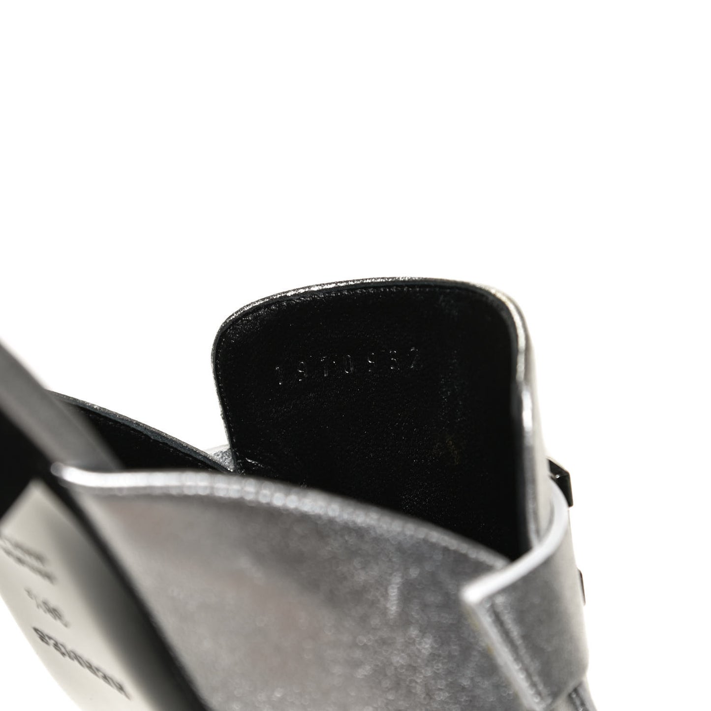 Metallic Nappa Trocadero Mule 38.5 Gris Argento
