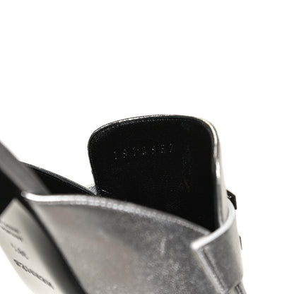 Hermes Metallic Nappa Trocadero Mule 38.5 Gris Argento 10 of 11