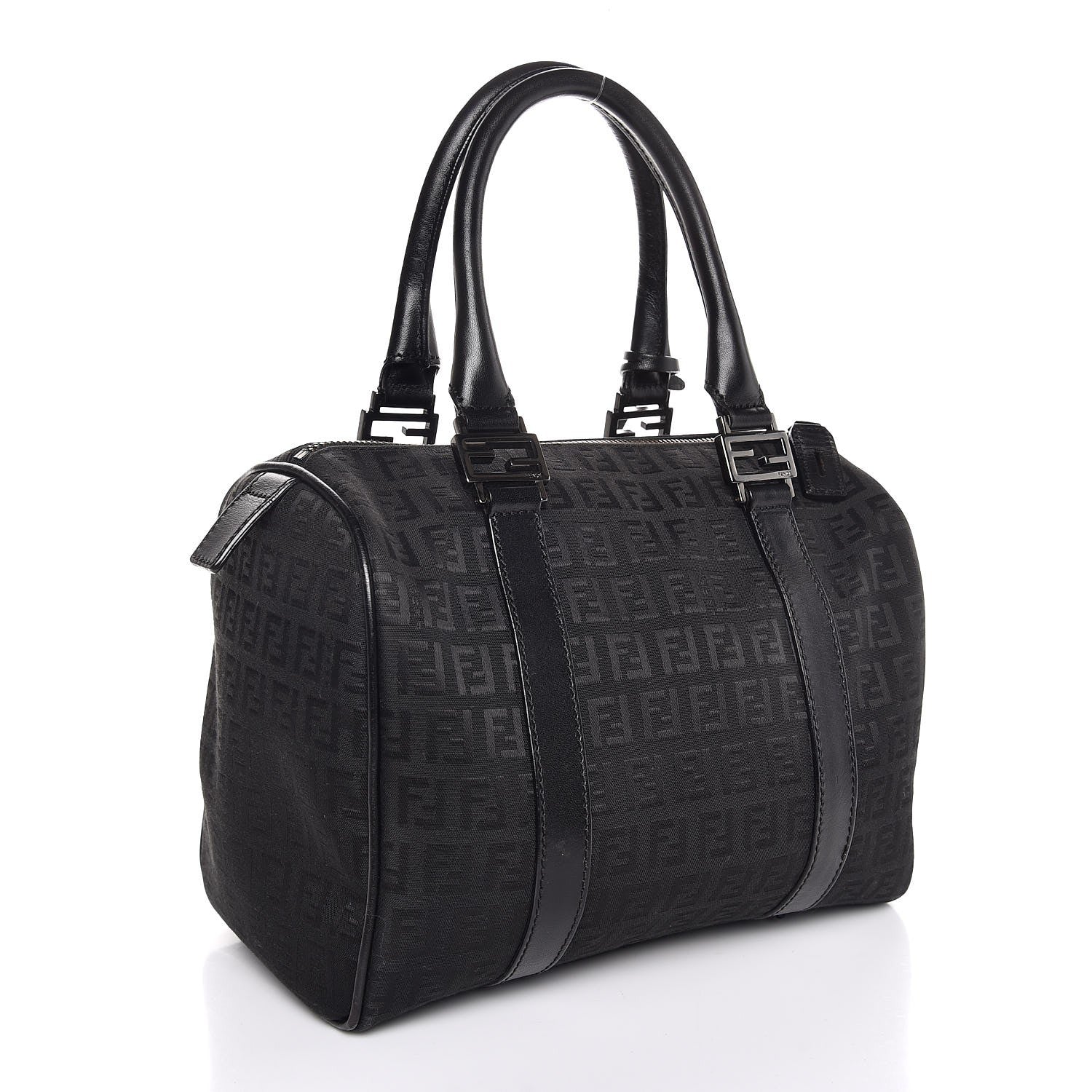 Fendi Zucchino Vitello Small Boston Black 2 of 18