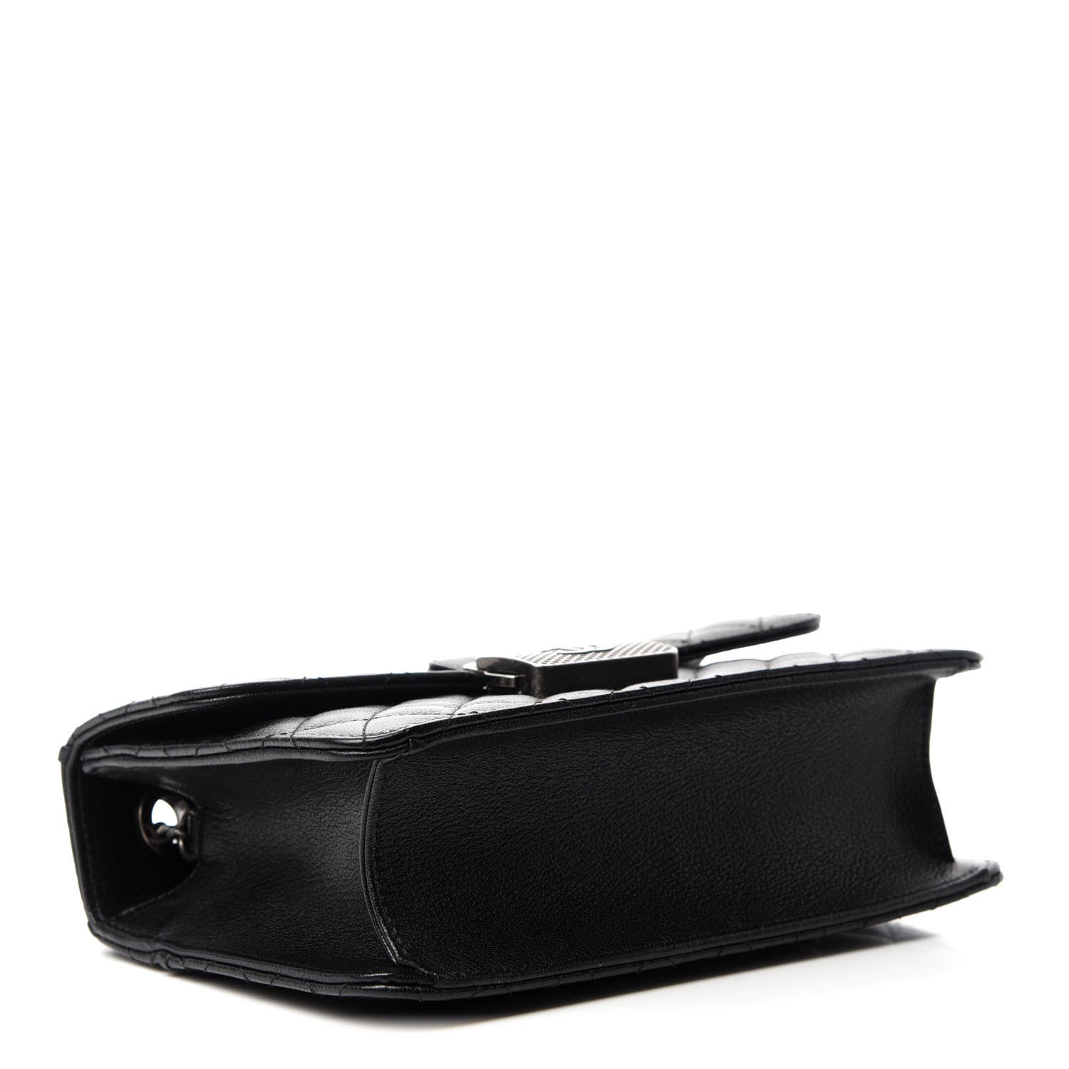 Chanel Goatskin Quilted Small CC University Top Handle Flap Black 4 of 11