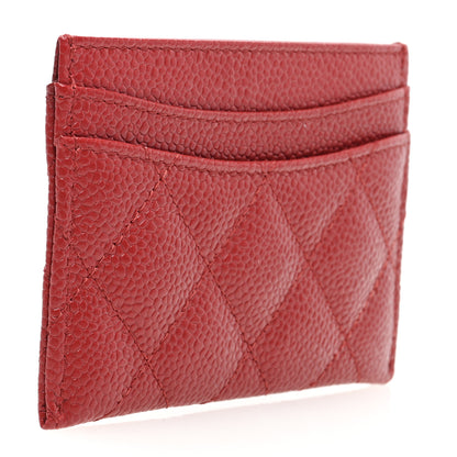 Chanel Caviar Quilted Card Holder Red 3 of 8