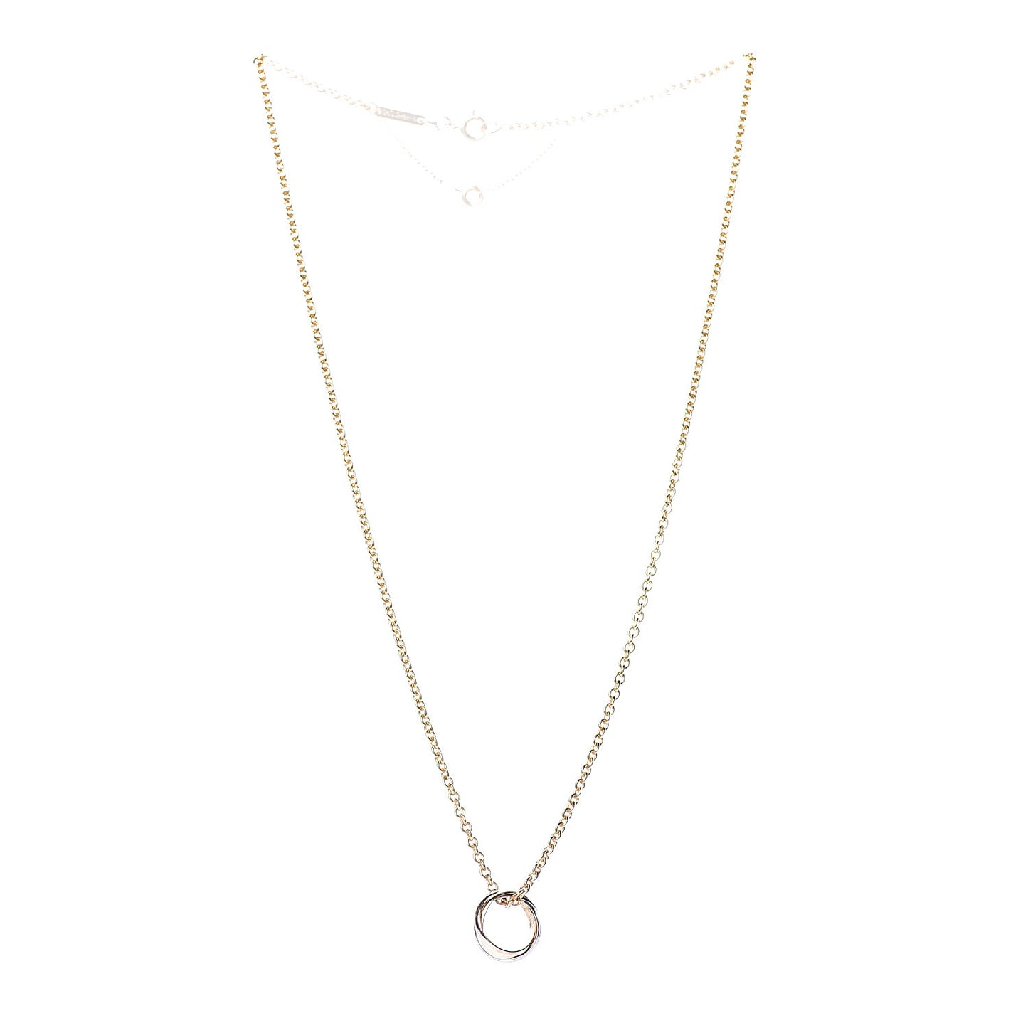 18K Pink Yellow White Gold Baby Trinity Pendant Necklace