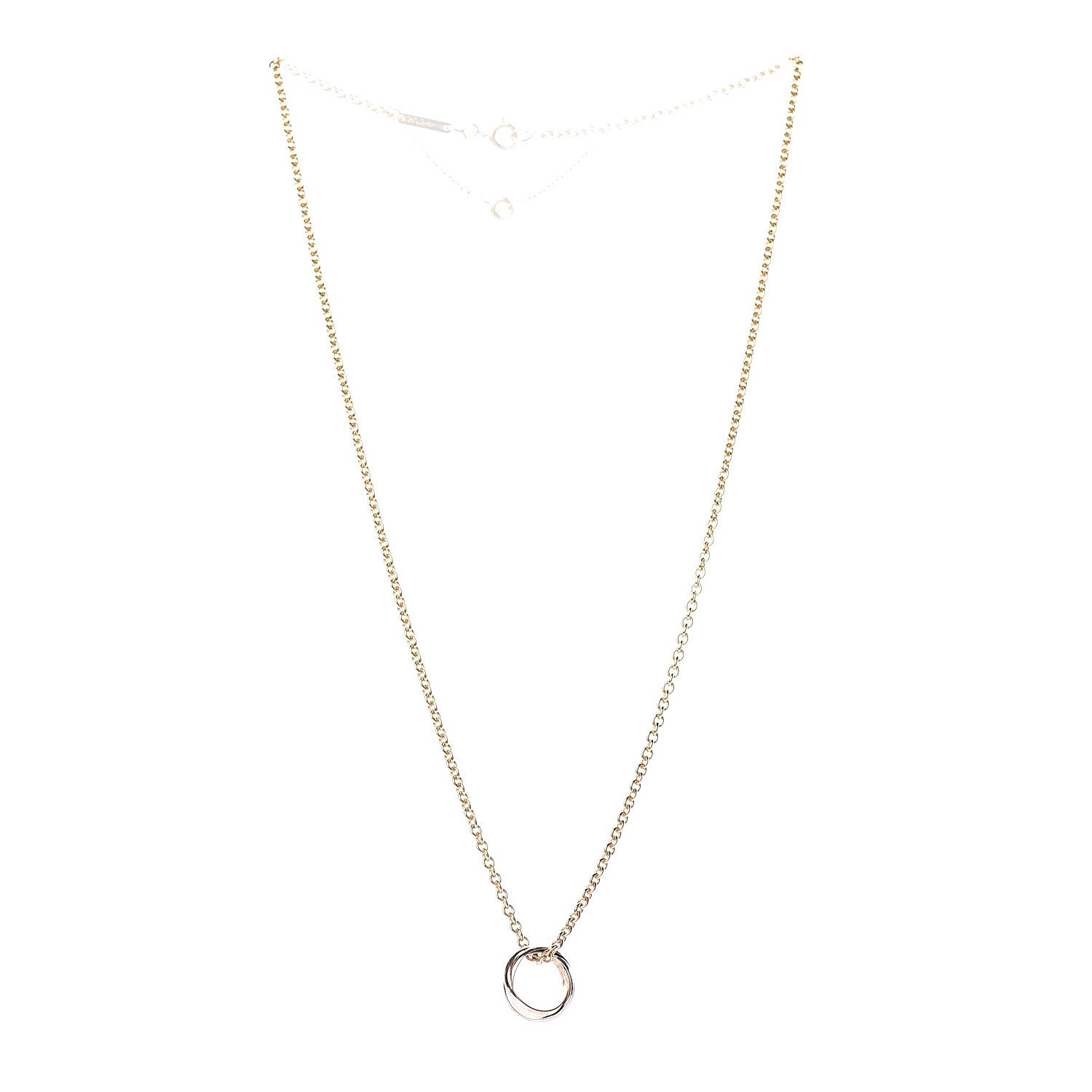 Cartier 18K Pink Yellow White Gold Baby Trinity Pendant Necklace 3 of 7