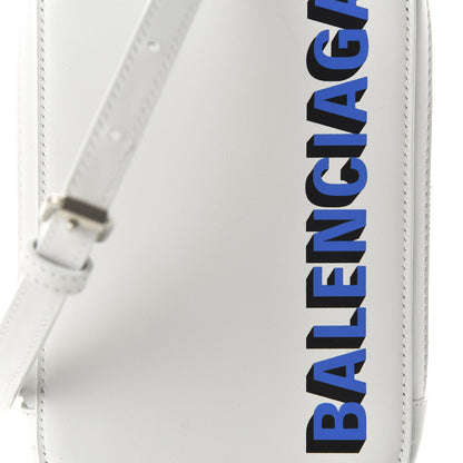 Balenciaga Smooth Calfskin 3D Logo Cash Phone Holder Bag White Screen Blue Black 10 of 11