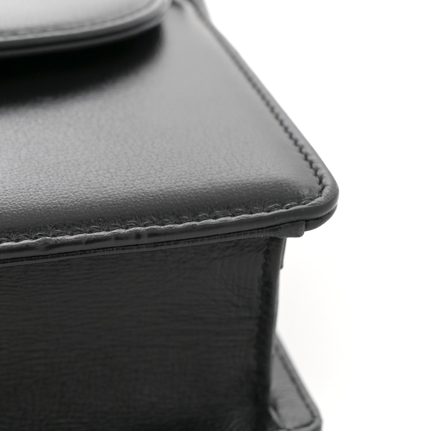 Textured Calfskin Small Torchon GG Ring Shoulder Bag Black
