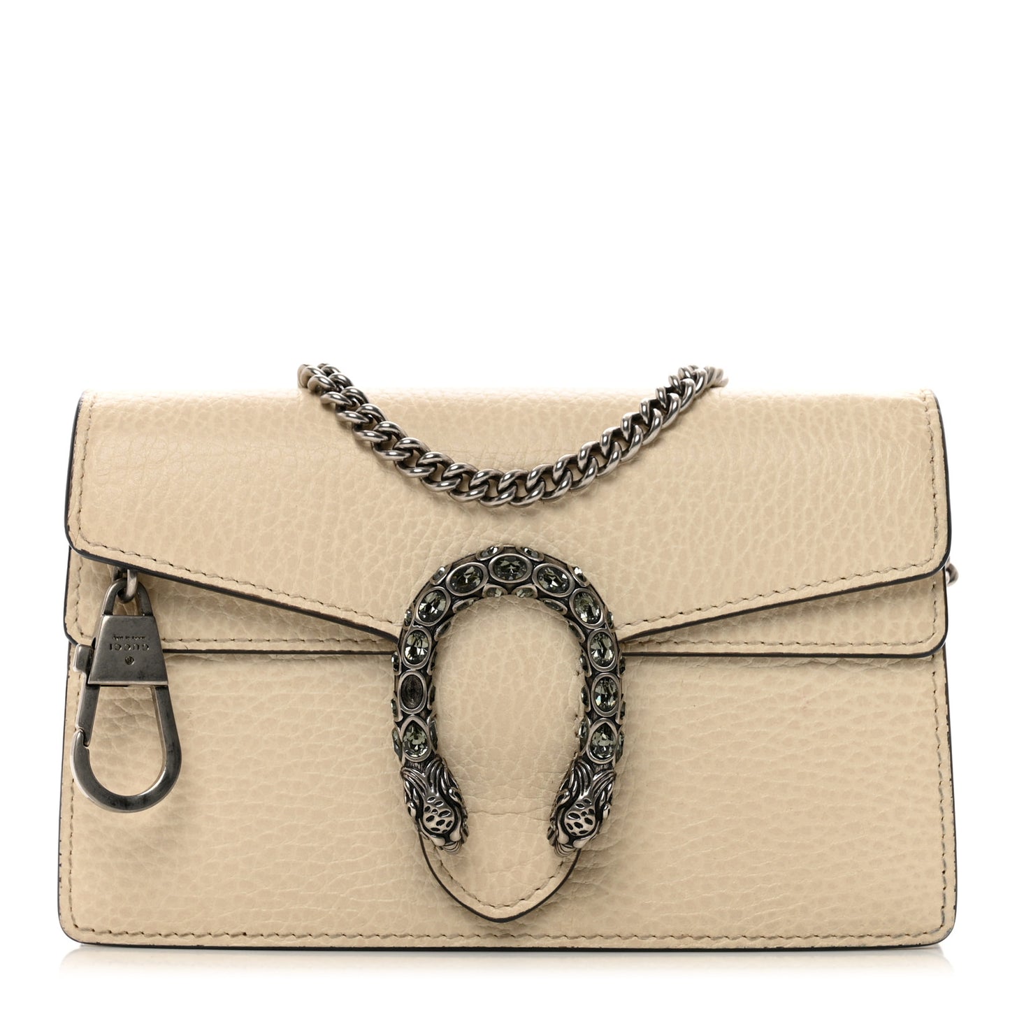 Dollar Calfskin Crystal Super Mini Dionysus Shoulder Bag Mystic White Black Diamond