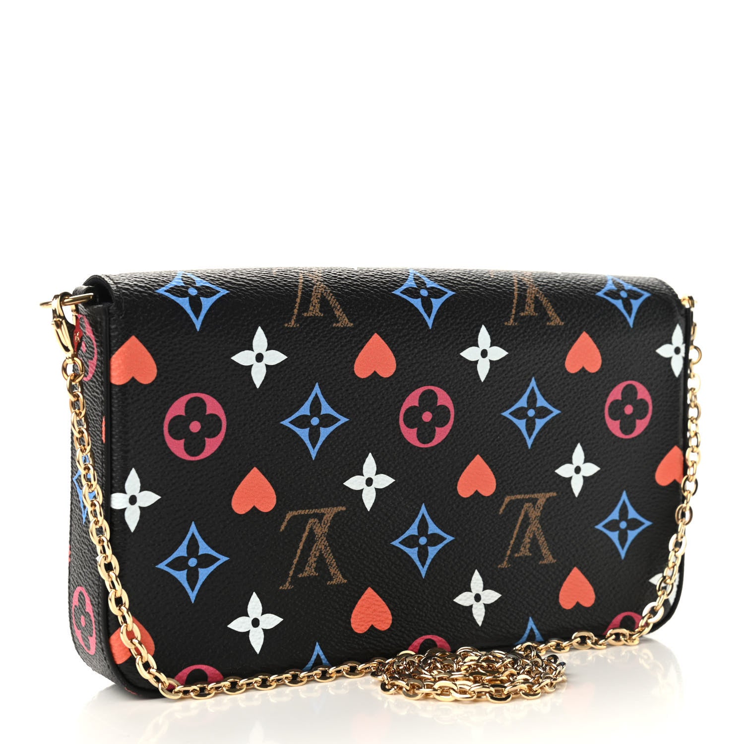 Louis Vuitton Game On Felicie Chain Wallet Black 3 of 9