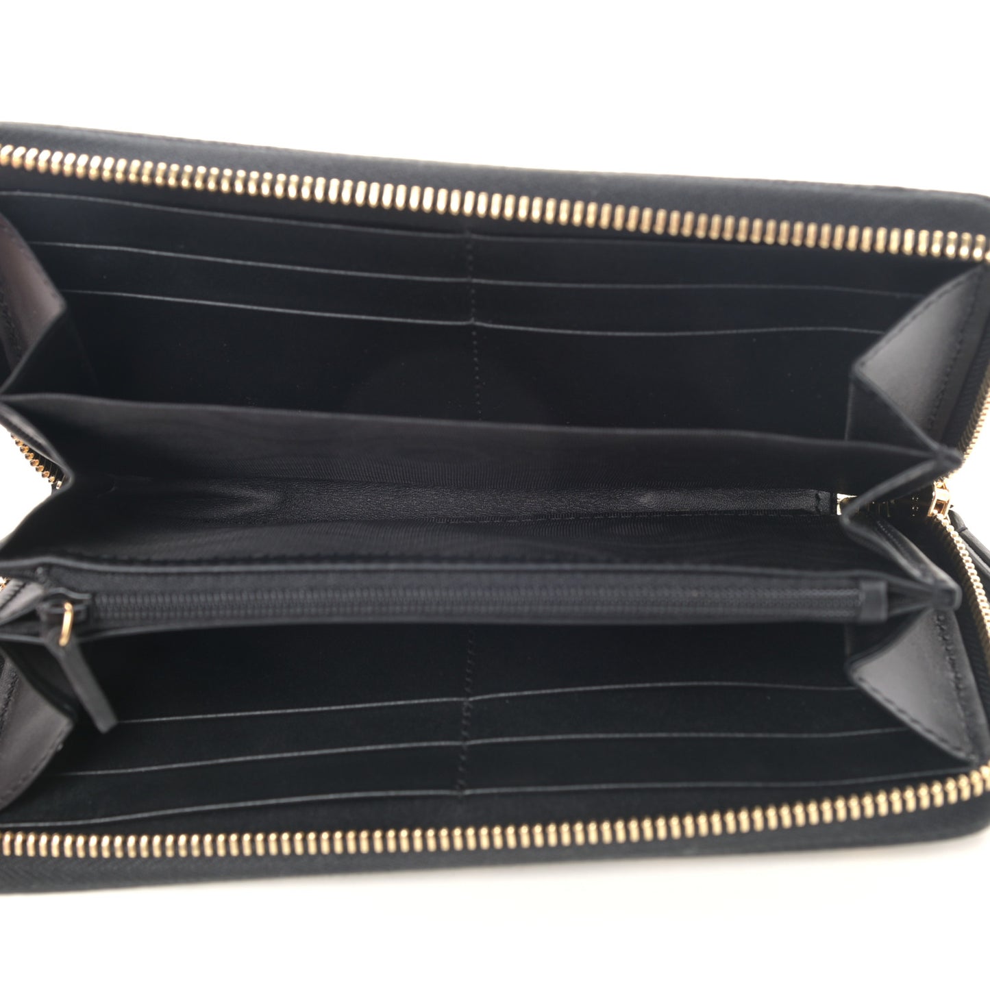 GG Supreme Monogram Cuoio Toscano Zip Around Wallet Beige Ebony Cuir