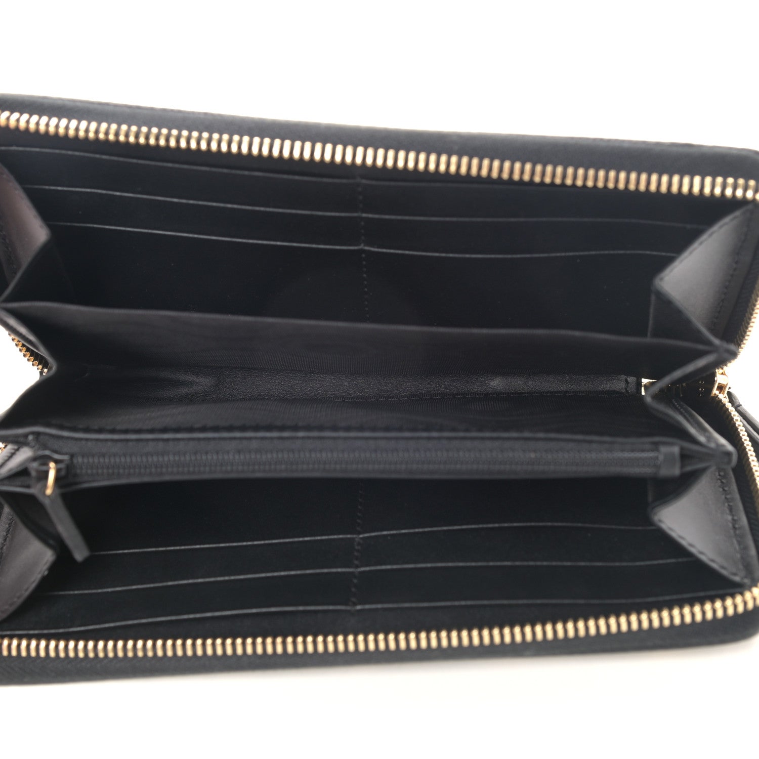 Gucci GG Supreme Monogram Cuoio Toscano Zip Around Wallet Beige Ebony Cuir 10 of 15