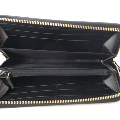 Gucci GG Supreme Monogram Cuoio Toscano Zip Around Wallet Beige Ebony Cuir 10 of 15