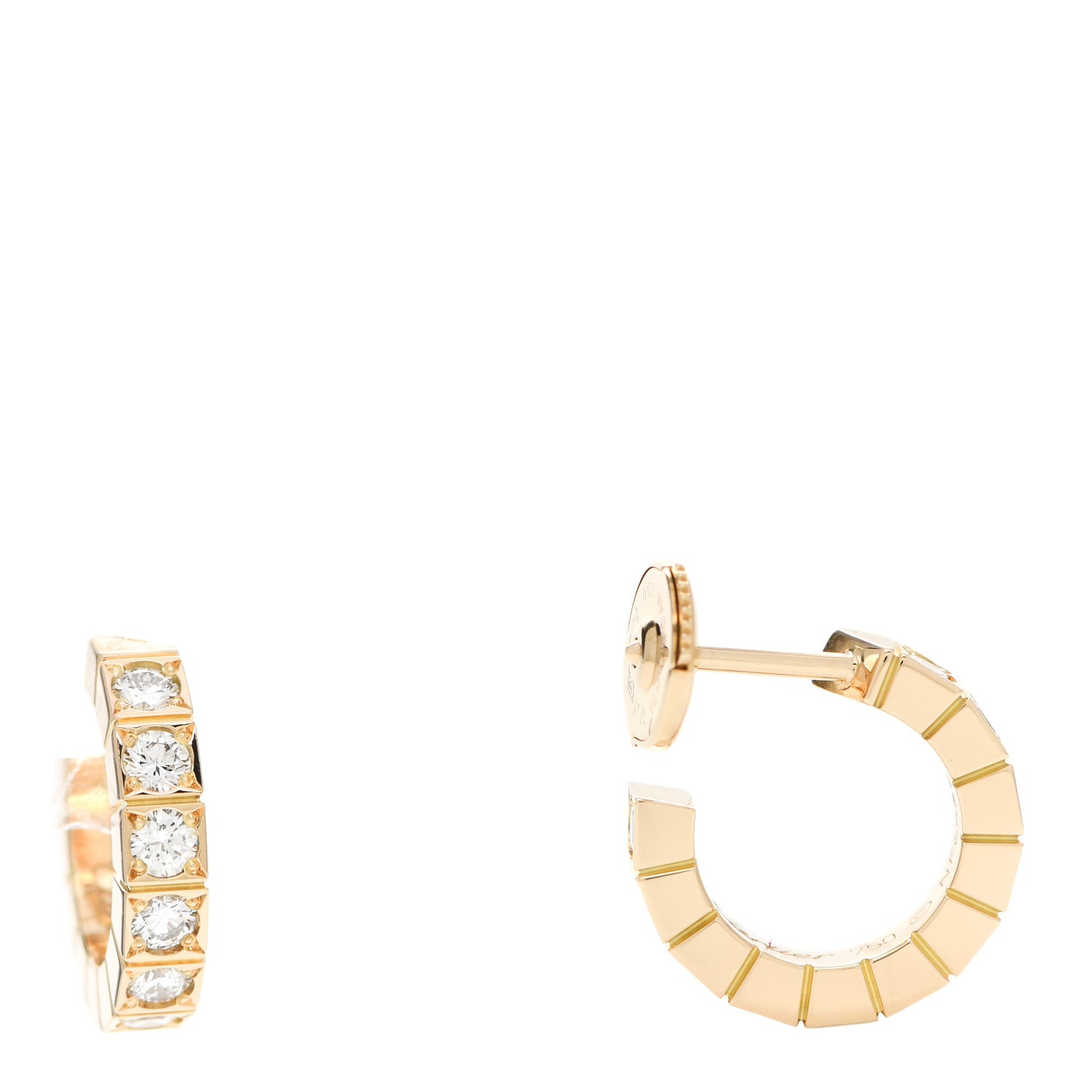 18K Yellow Gold Diamond Lanieres Earrings