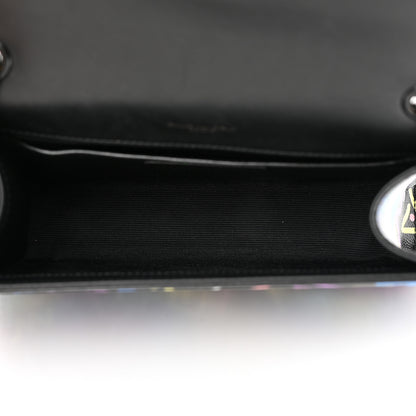 Saint Laurent Grain De Poudre Small Monogram Graphic Print Kate Satchel Black 5 of 13