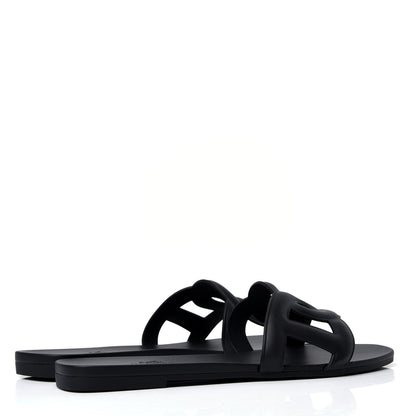 Hermes Rubber Aloha Sandals 40 Black 3 of 6