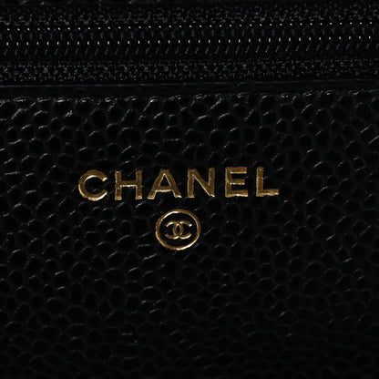Chanel Caviar Quilted Wallet on Chain WOC Black 6 of 11