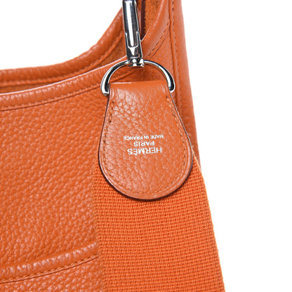 Hermes Taurillon Clemence Evelyne III GM Orange 12 of 13