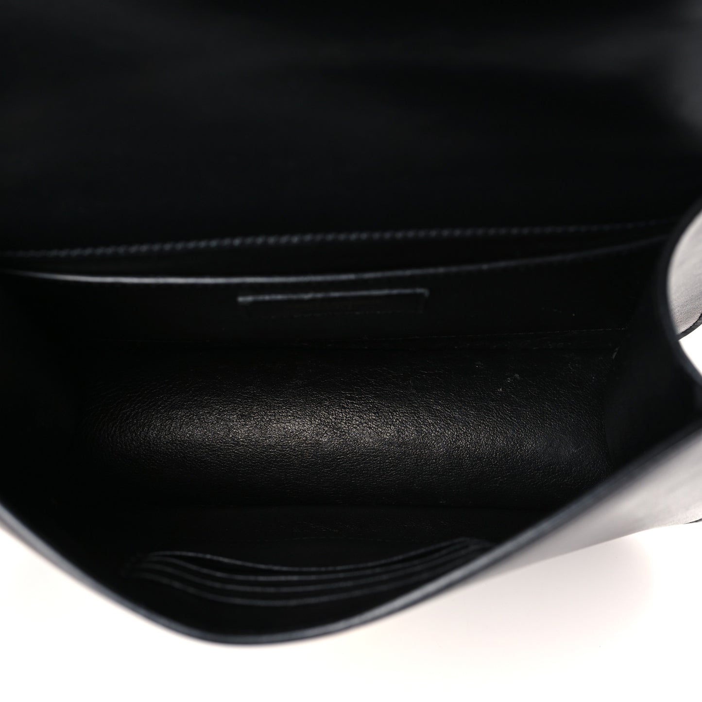 Smooth Calfskin Small Spontini Saddle Bag Black