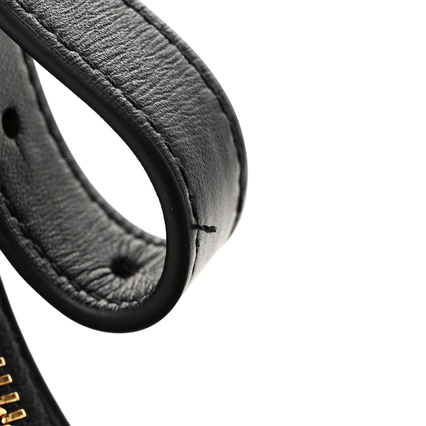 Smooth Calfskin Medium Strap Ava Triomphe Shoulder Bag Black