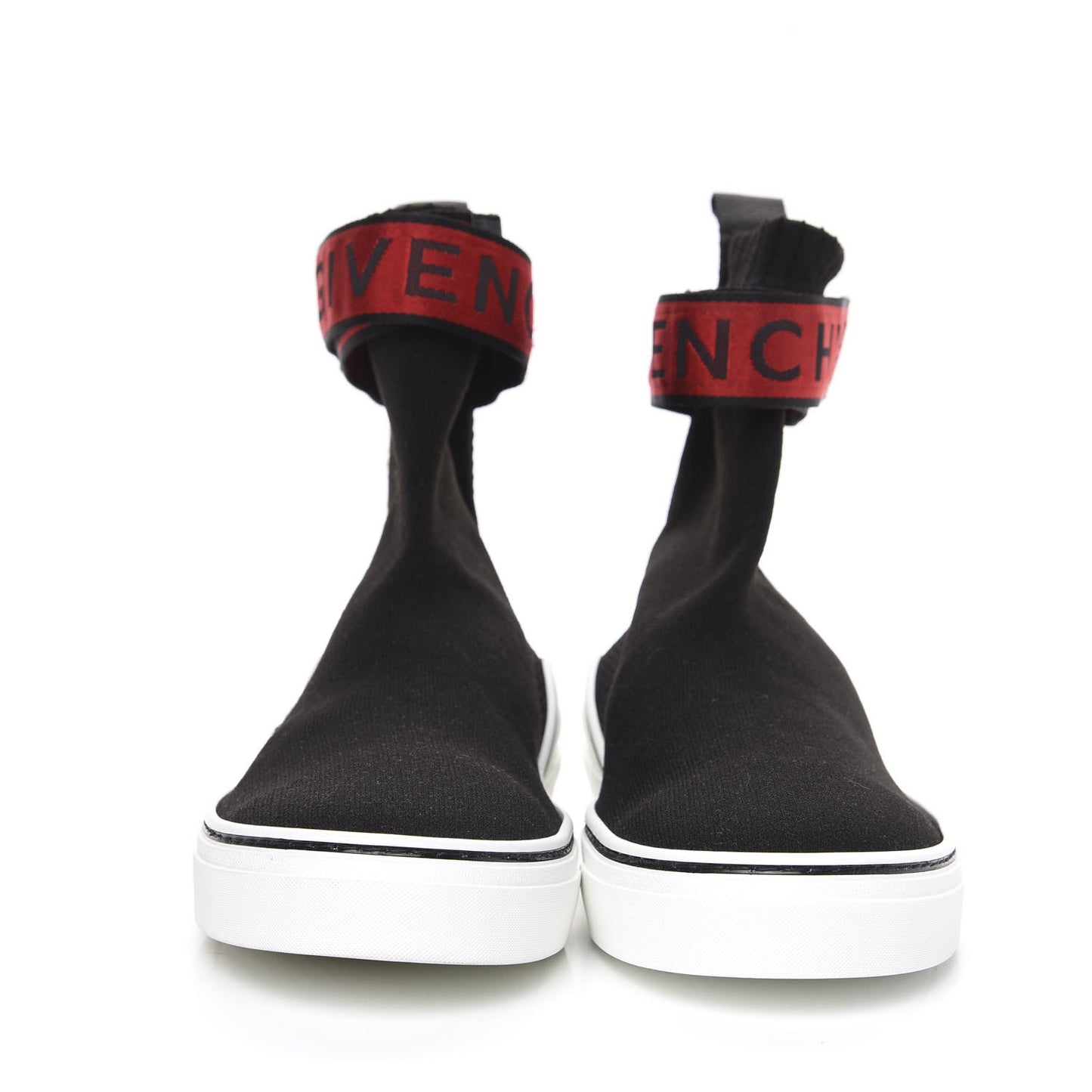 Technical Canvas Knit Mens George V Sock Sneakers 43 Black Red