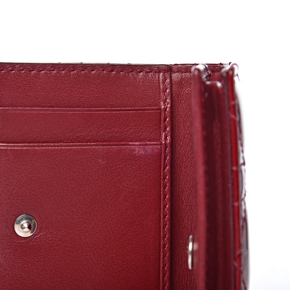 Christian Dior Patent Cannage Small Lady Dior Flap Card Holder Scarlet 8 of 11