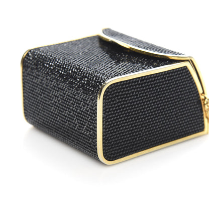 Judith Leiber Swarovski Crystal Minaudiere Clutch Black Gold 8 of 10