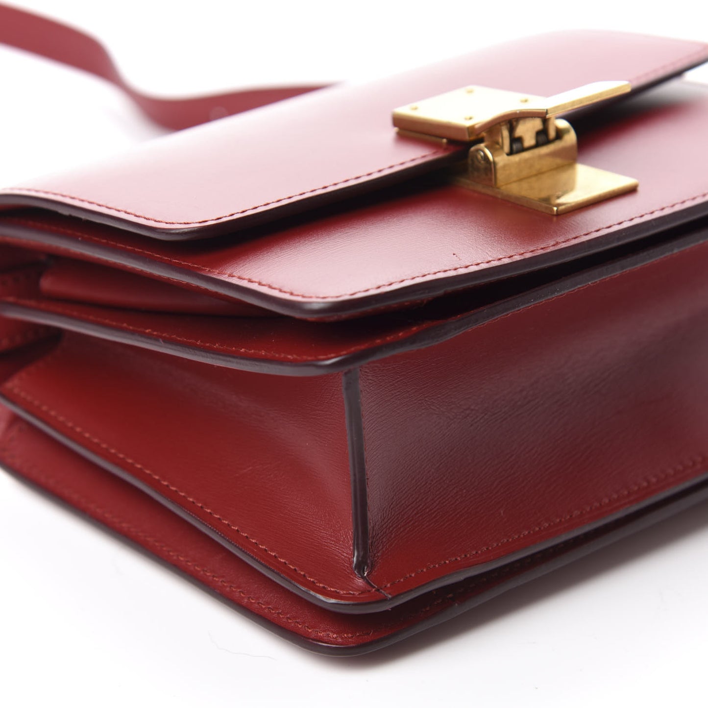 Box Calfskin Small Classic Box Flap Bag Red