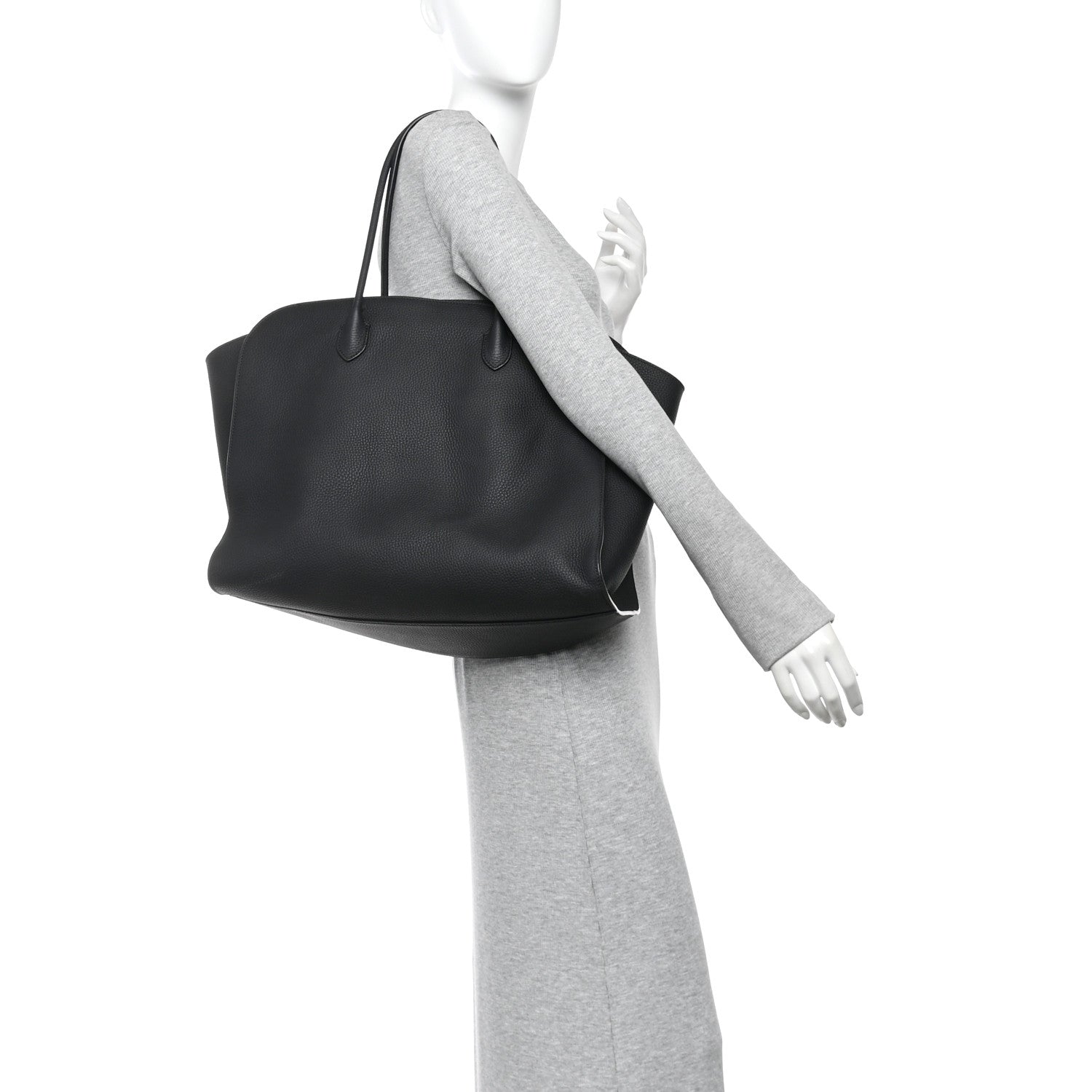 The Row Matte Grained Calfskin Marlo 17 Black 2 of 9