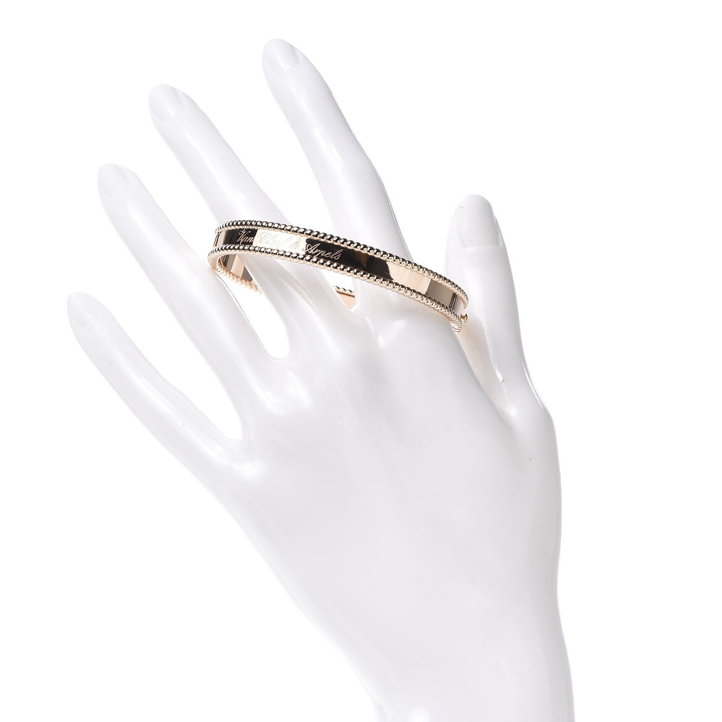 18K Rose Gold Perlee Signature Bangle Bracelet S
