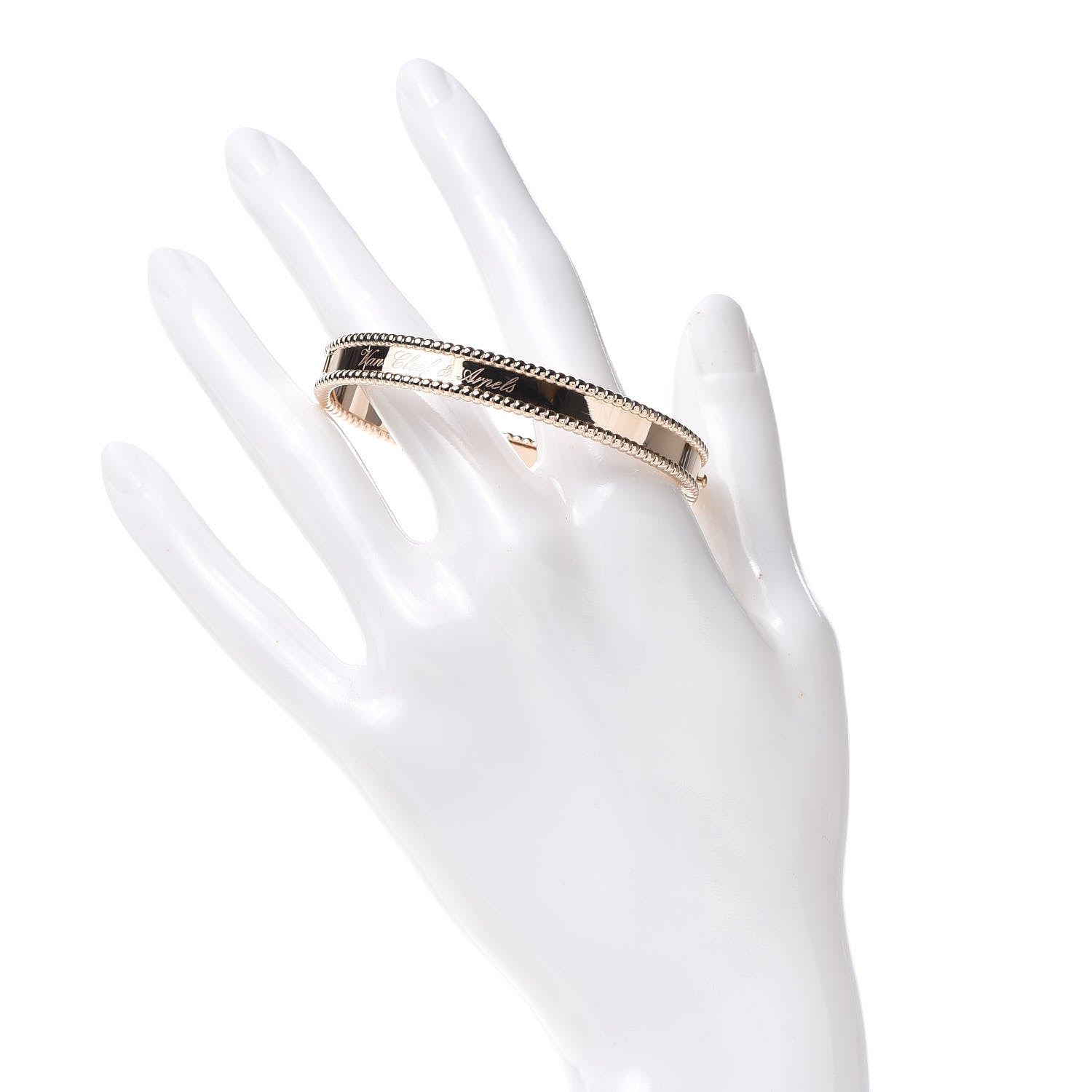 Van Cleef & Arpels 18K Rose Gold Perlee Signature Bangle Bracelet S 2 of 5