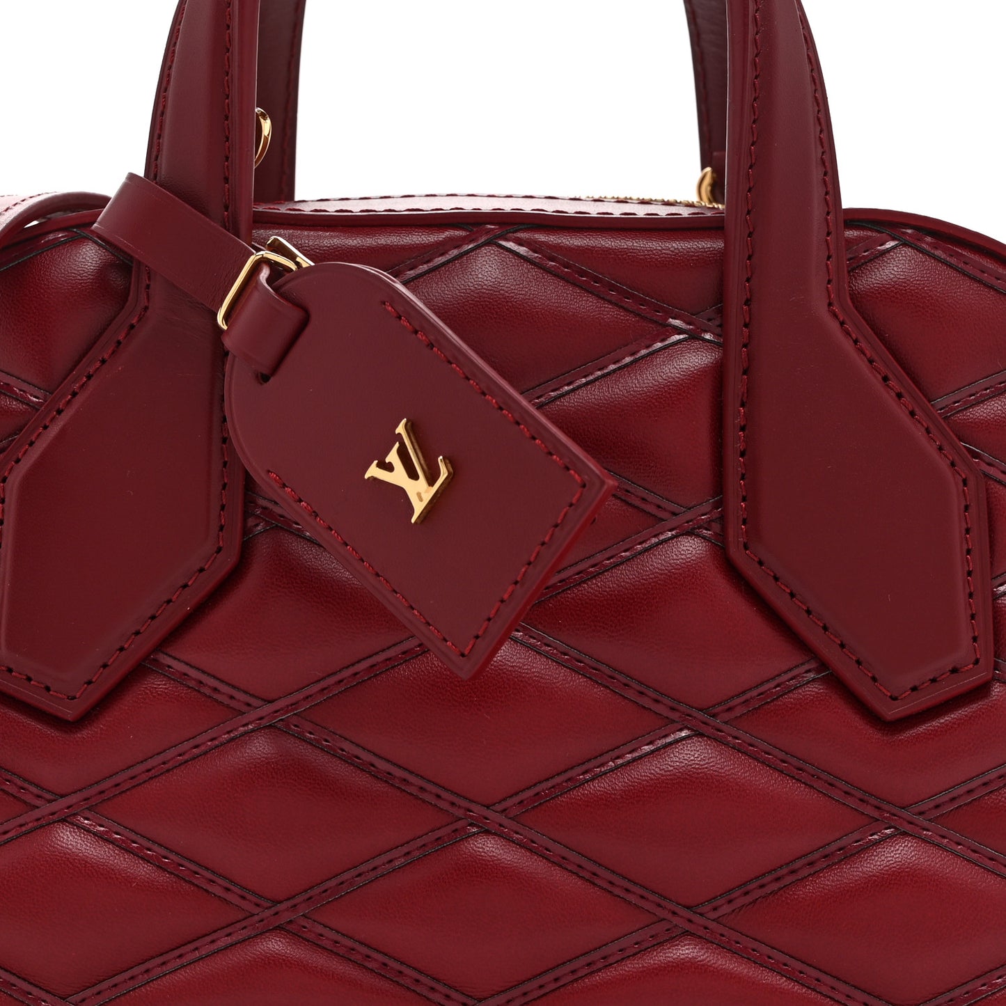 Lambskin Malletage Mini Dora Carmine