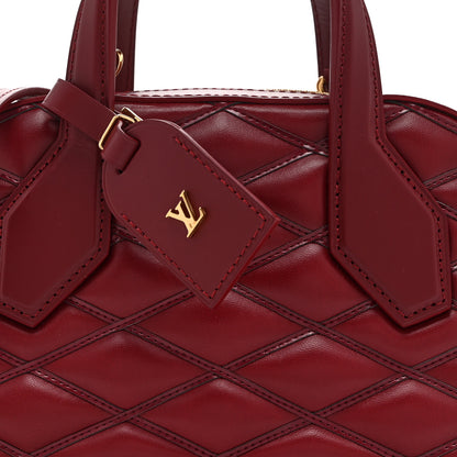 Louis Vuitton Lambskin Malletage Mini Dora Carmine 8 of 10