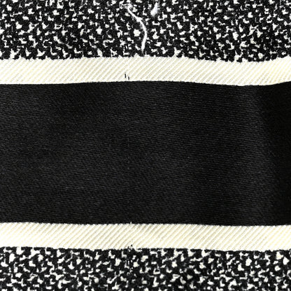 Christian Dior Silk Houndstooth Mitzah Scarf Black White 6 of 6