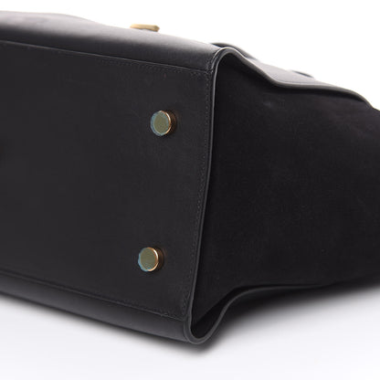 Saint Laurent Calfskin Suede Small Monogram Downtown Cabas Black 9 of 15