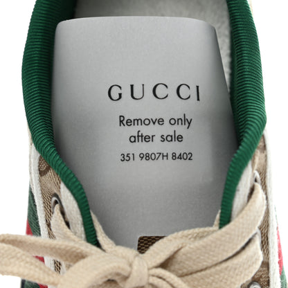 Gucci GG Monogram Web Womens 1977 Tennis Sneakers 38.5 Beige Ebony Mystic White 8 of 8