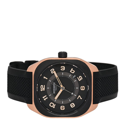 Hermes 18K Rose Gold 39mm H08 Automatic Watch Noir 2 of 5