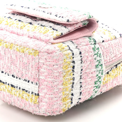 Chanel Metallic Tweed Quilted CC Mini Classic Backpack White Multicolor 10 of 10