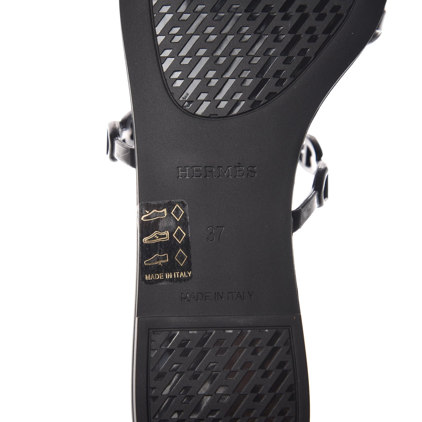 Rubber Chaine d'Ancre Rivage Sandals 37 Black