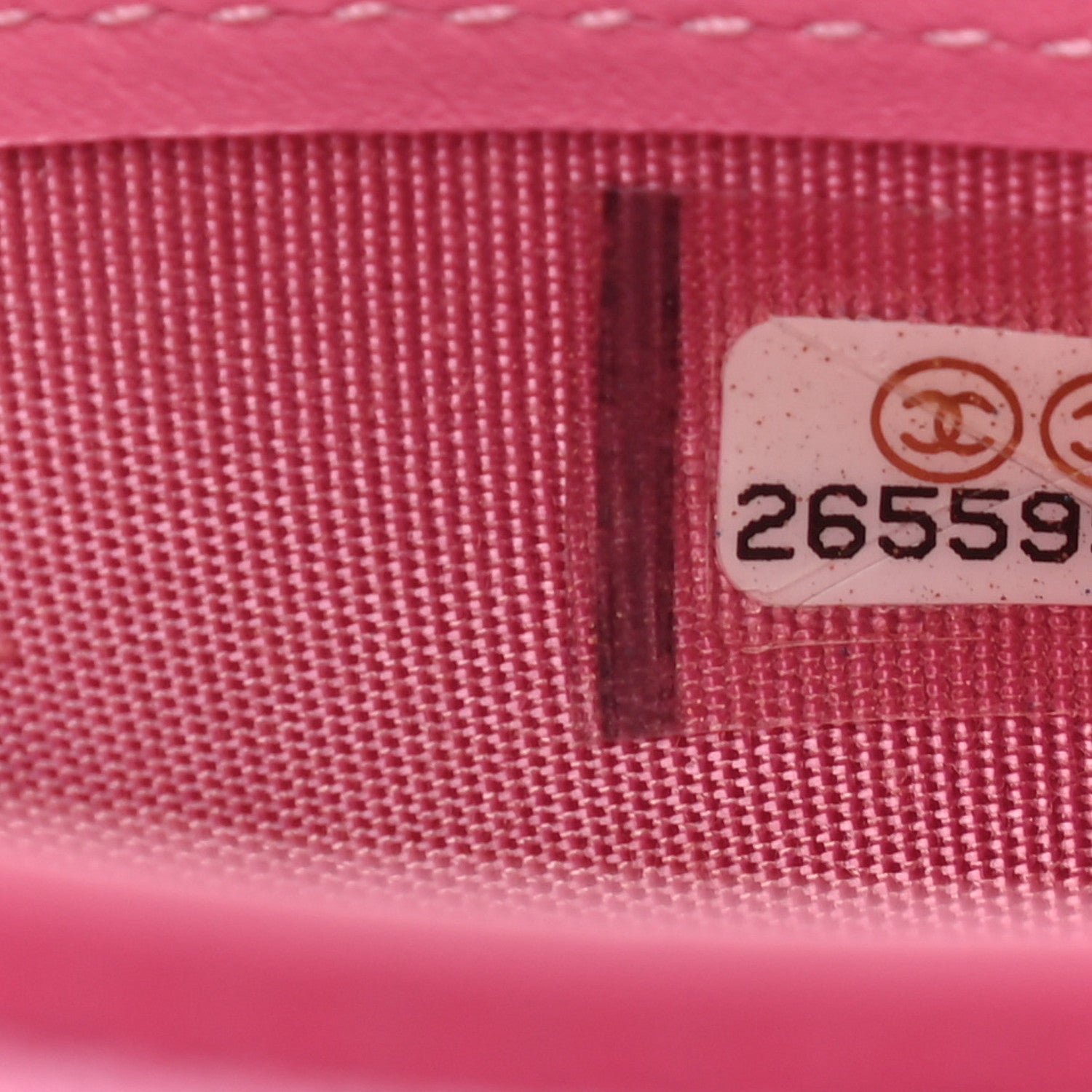 Chanel Lambskin Quilted Boy Yen Wallet Pink 6 of 6