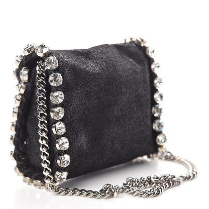 Stella McCartney Shaggy Deer Tiny Fold Over Falabella Crystal Crossbody Black 3 of 8