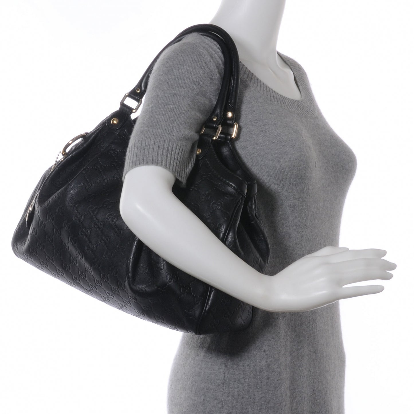 Guccissima Medium Sukey Tote Black