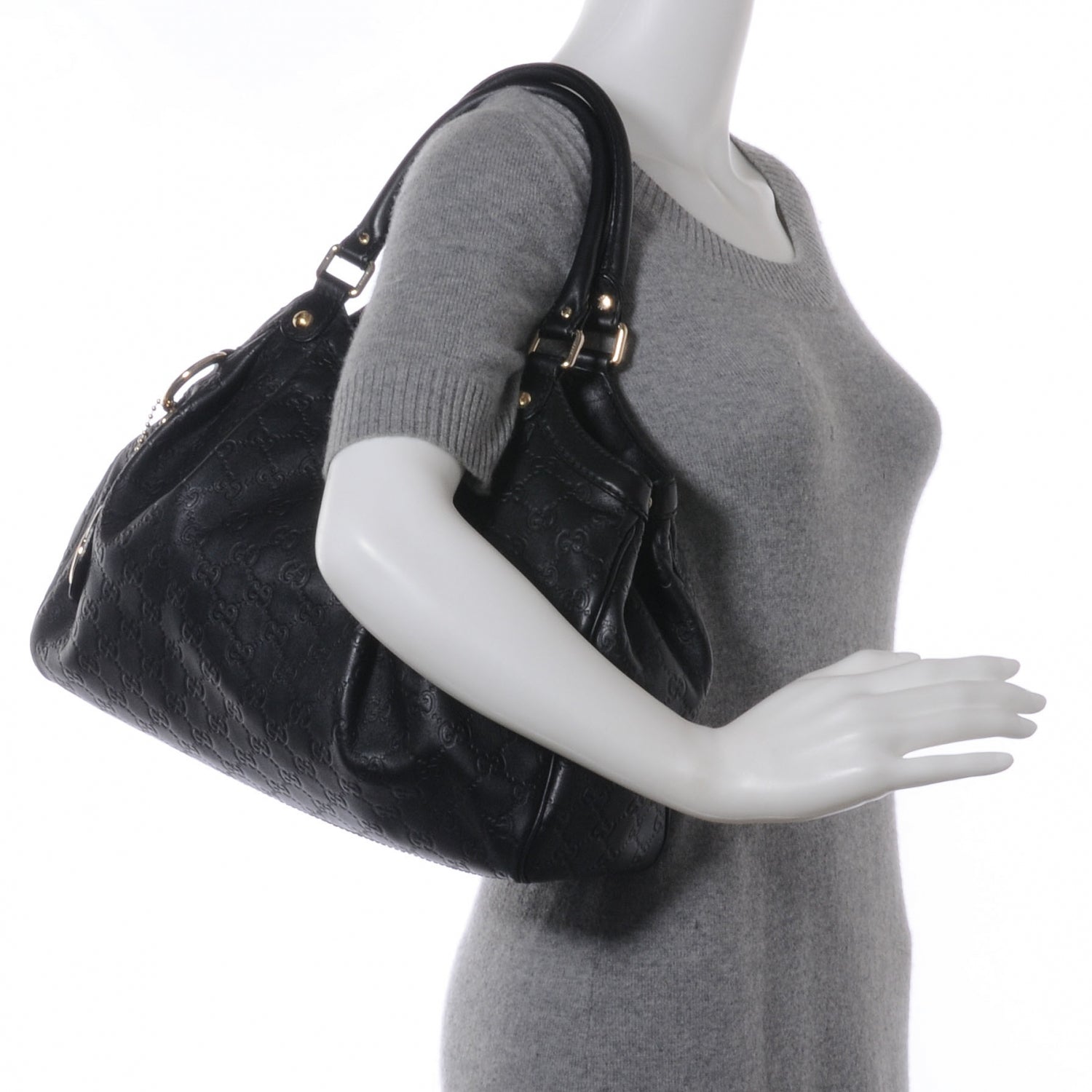 Gucci Guccissima Medium Sukey Tote Black 2 of 7