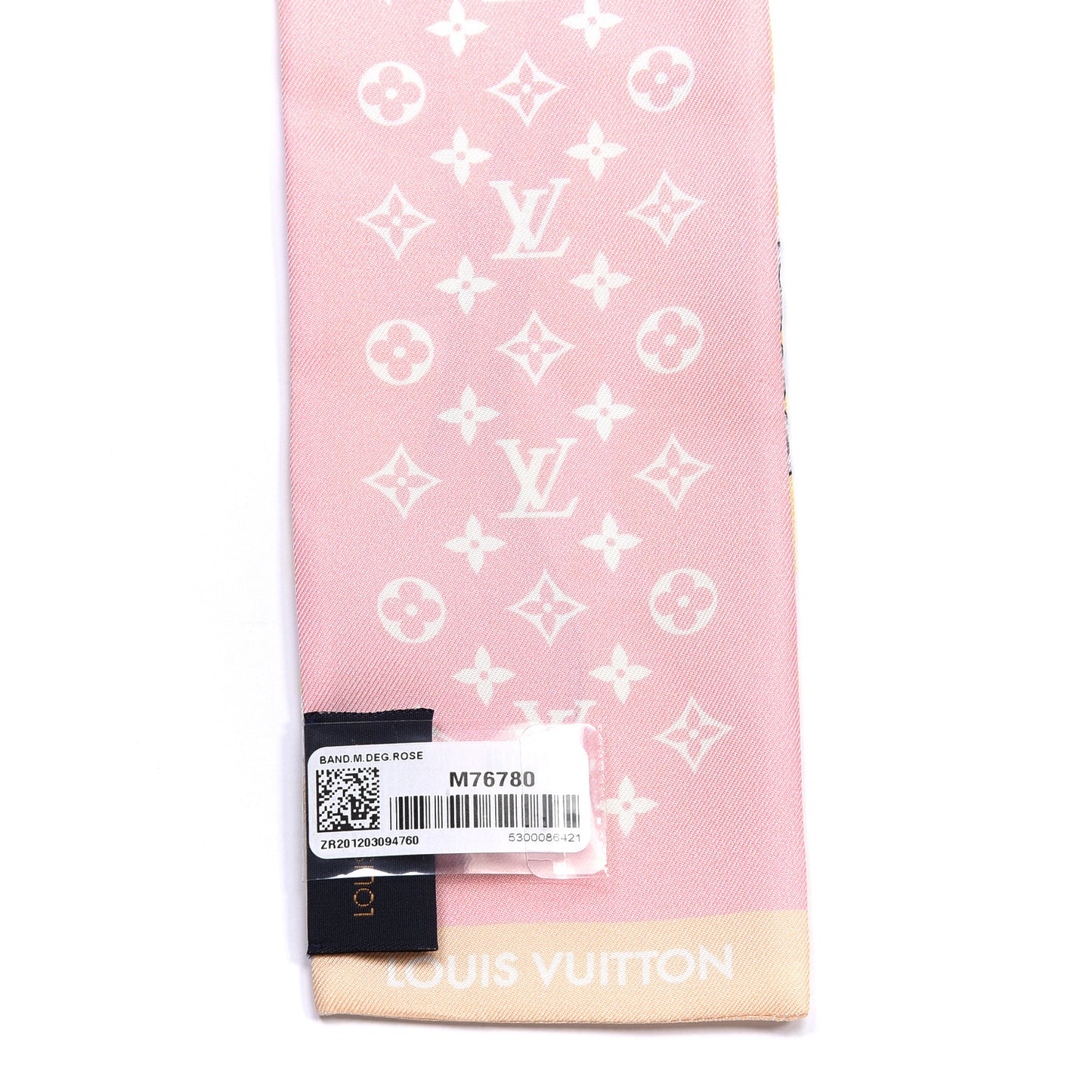 Silk Monogram Gradient By The Pool Bandeau Pink