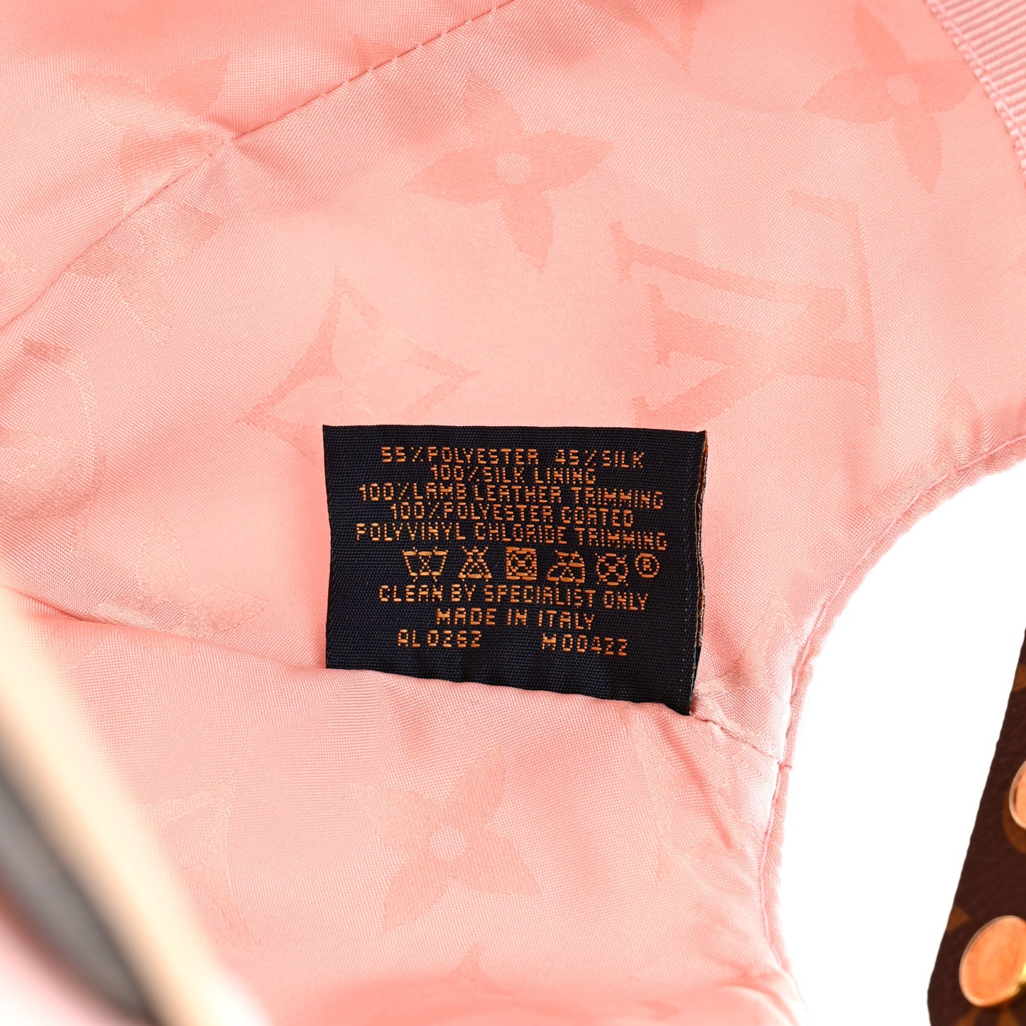 Polyester Silk Monogram LV Get Ready Cap M Pink