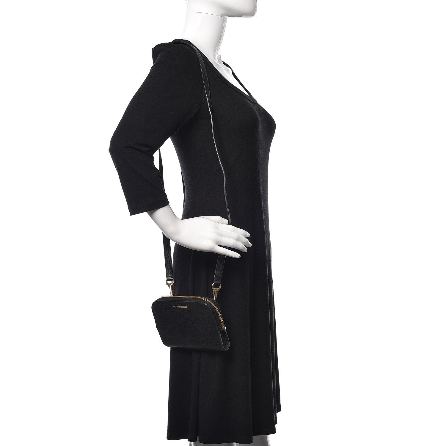 Burberry Grain Calfskin Small Crossbody Bag Black 2 of 14