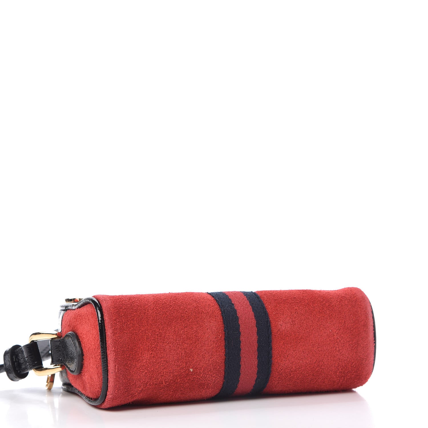 Gucci Suede Patent Web Mini Ophidia Shoulder Bag Red 4 of 10